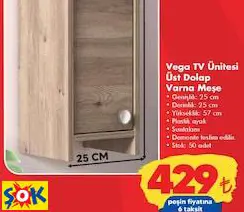 VEGA TV ÜNİTESİ ÜST DOLAP VARNA MEŞE VEGA TV ÜNİTESİ ÜST DOLAP VARNA MEŞE